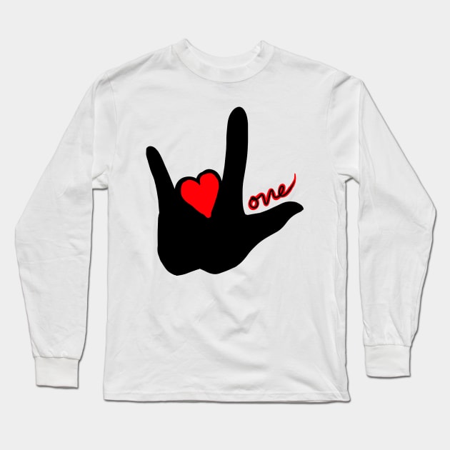 ILY Design Long Sleeve T-Shirt by we_heart_asl